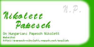 nikolett papesch business card